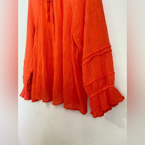 TORRID Stripe Gauze Lace-Up Peasant Top Size 3X - Picture 5 of 11